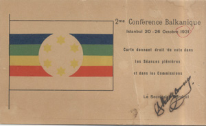 Card Granting Voting Rights in Plenary Sessions and Commissions.